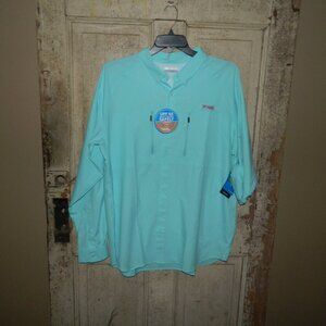 Columbia PFG Terminal Tackle Button Front Fishing Shirt Size XL (X-29)